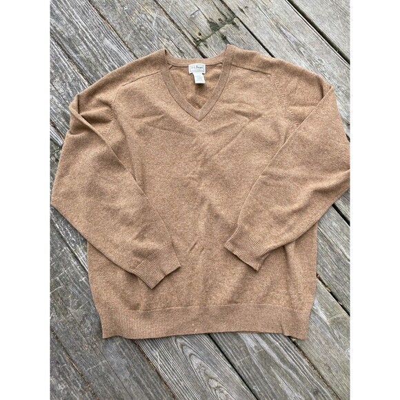 LL Bean Lamb’s Wool Sweater Brown - Picture 1 of 7